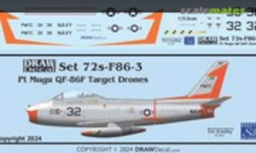 1:72 Pt Mugu QF-86F Target Drones (Draw Decal 72-F86-03) 72-F86-03