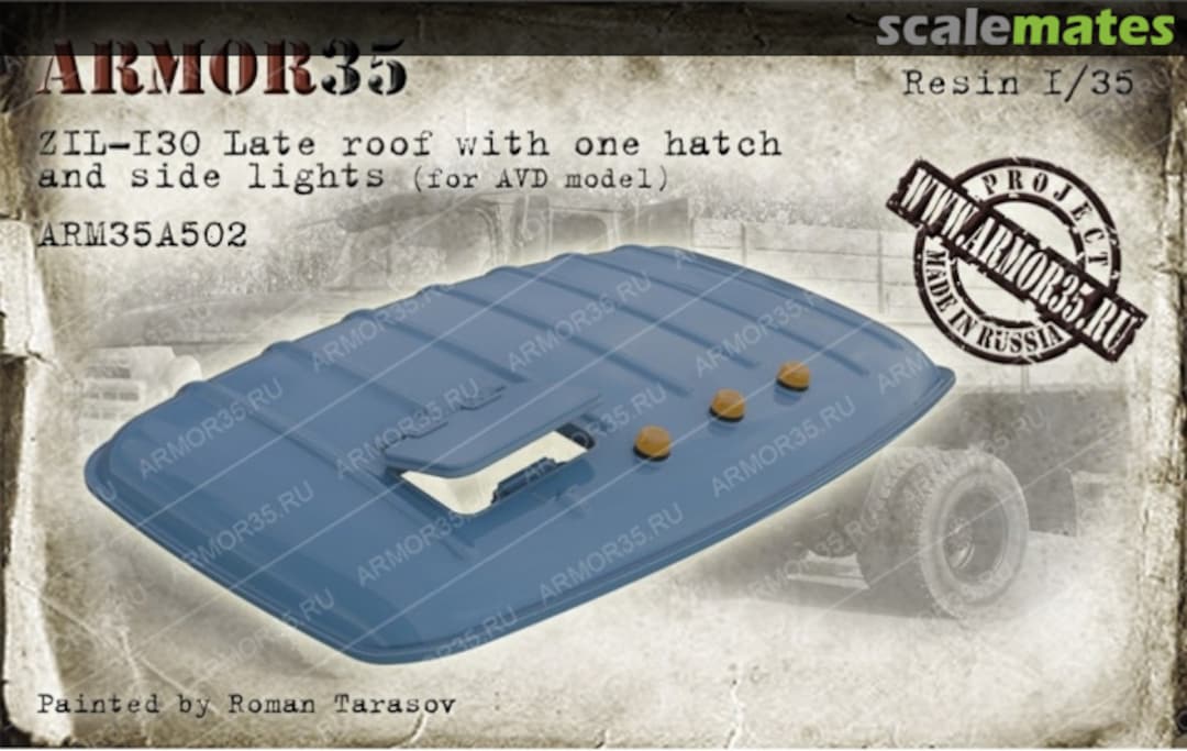 Boxart ZIL-130 Late Roof with One Hatch and Side Lights ARM35A502 Armor35 Boxart ZIL-130 Late Roof with One Hatch and Side Lights ARM35A502 Armor35