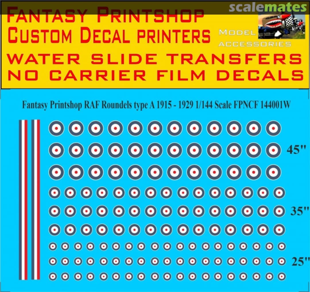 Boxart RAF TYPE A ROUNDEL 1915 – 1929 with white outline FPNCF-144001W Fantasy Printshop