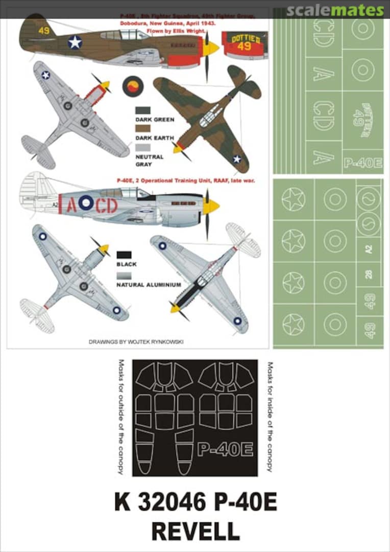 Boxart Curtiss P-40E Kittyhawk "USAAF & RAAF" K32046 Montex Boxart Curtiss P-40E Kittyhawk "USAAF & RAAF" K32046 Montex