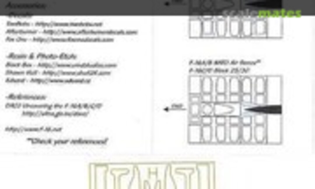 1:48 F-16A/B/C/D Fuselage Reinforcement Plates (Orion Models OMV48001T) OMV48001T