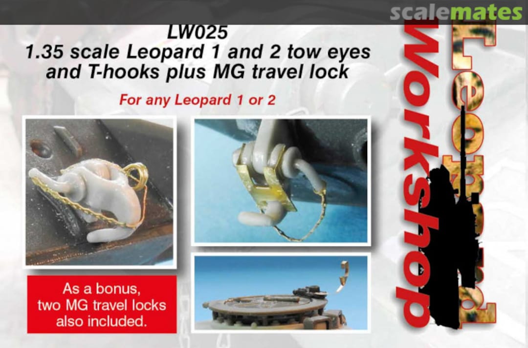 Boxart Leopard tow hooks and MG lock LW025 Leopard Workshop Boxart Leopard tow hooks and MG lock LW025 Leopard Workshop