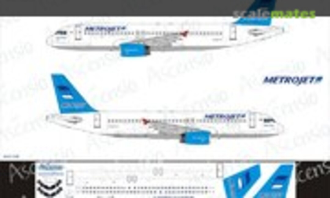 1:144 Airbus A320 Metrojet (Ascensio 320-019) 320-019