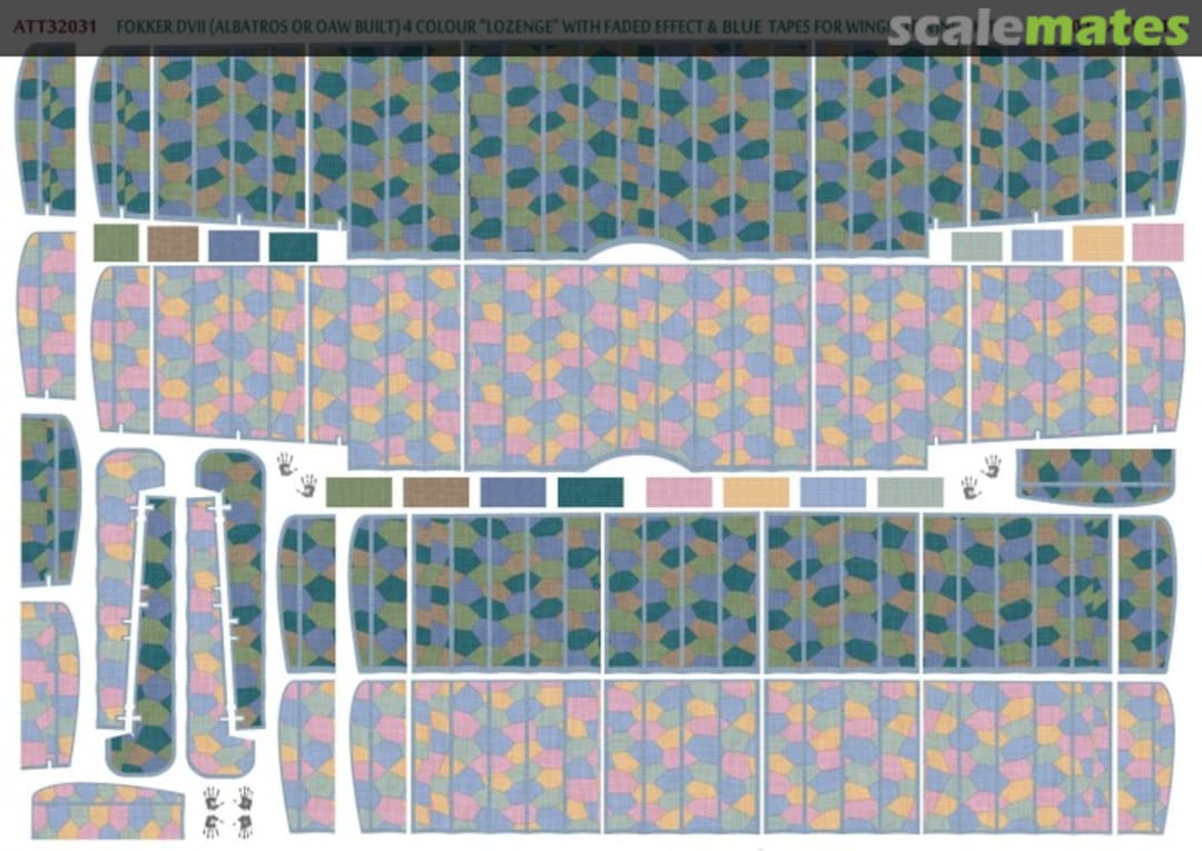 Boxart Fokker D.VII (Albatros or OAW built) 4 colour 'lozenge' ATT32031 Aviattic Boxart Fokker D.VII (Albatros or OAW built) 4 colour 'lozenge' ATT32031 Aviattic