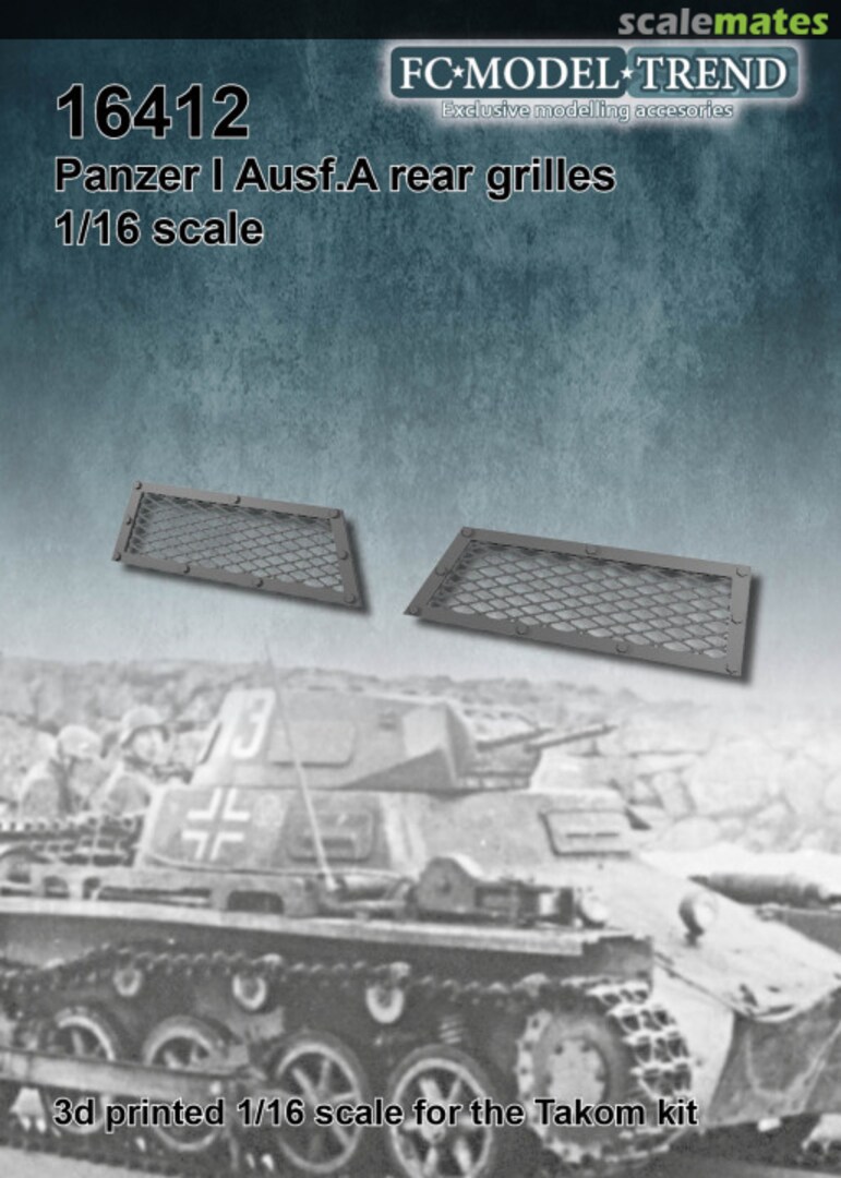 Boxart Panzer I Ausf.A rear meshes 16412 FC Model Trend
