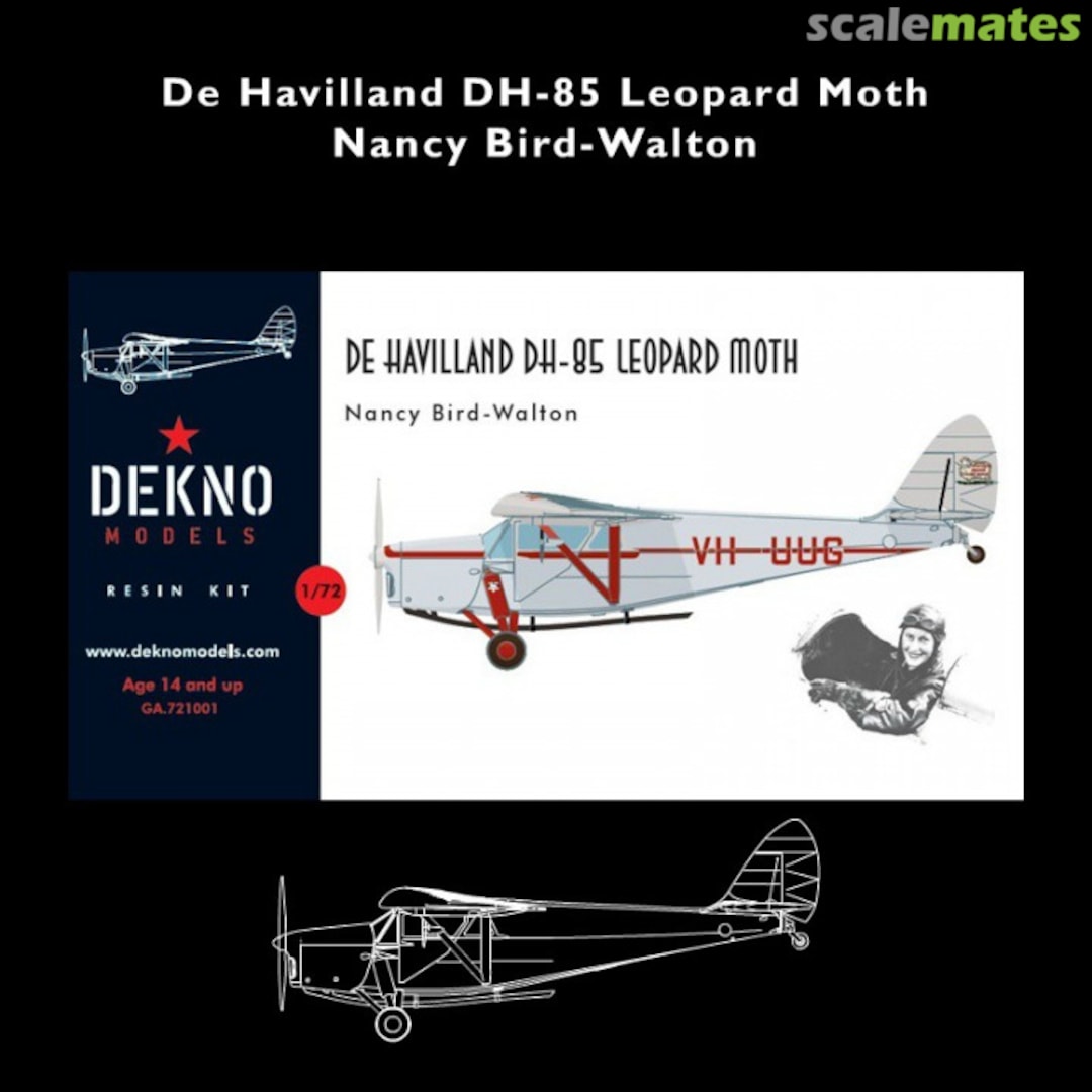 Boxart De Havilland DH-85 Leopard Moth GA.721001 Dekno Models Boxart De Havilland DH-85 Leopard Moth GA.721001 Dekno Models