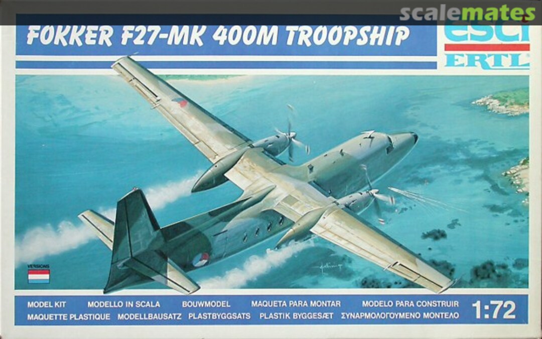 Boxart Fokker F27-MK 400M Troopship 9112 ESCI/ERTL