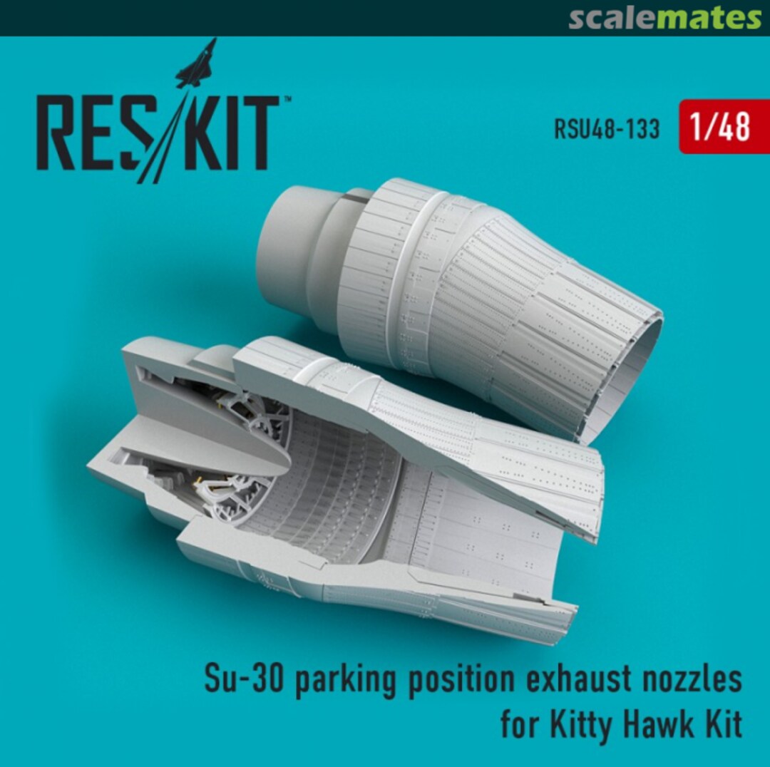 Boxart Su-30 parking position exhaust nozzles RSU48-0133 ResKit Boxart Su-30 parking position exhaust nozzles RSU48-0133 ResKit