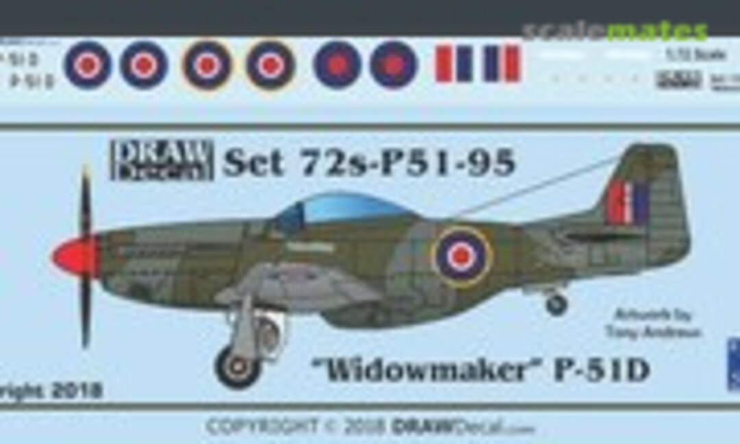 1:72 “Widowmaker” P-51D (Draw Decal 72-P51-95) 72-P51-95