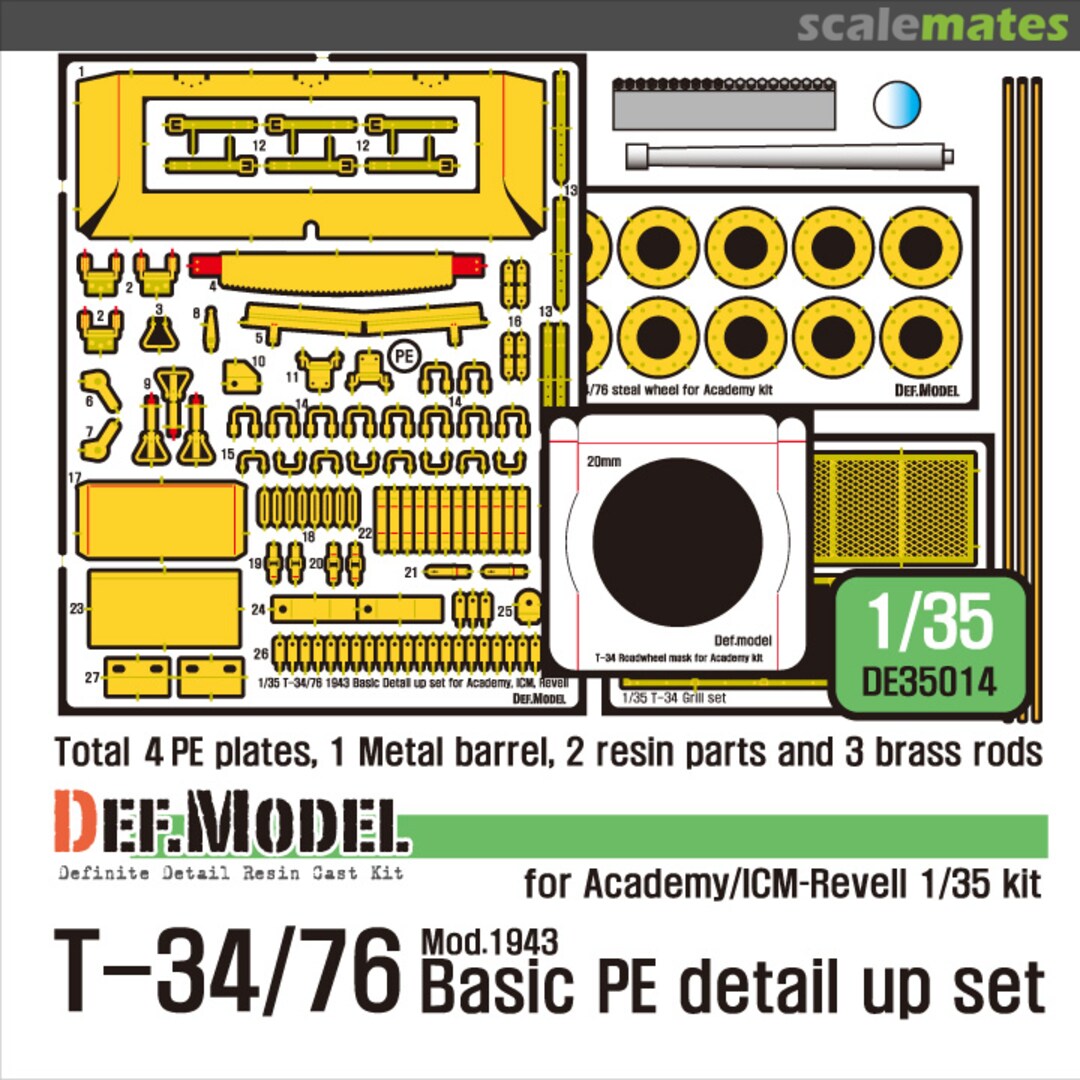 Boxart T-34/76 Mod.1943 Basic PE detail up set DE35014 Def.Model Boxart T-34/76 Mod.1943 Basic PE detail up set DE35014 Def.Model