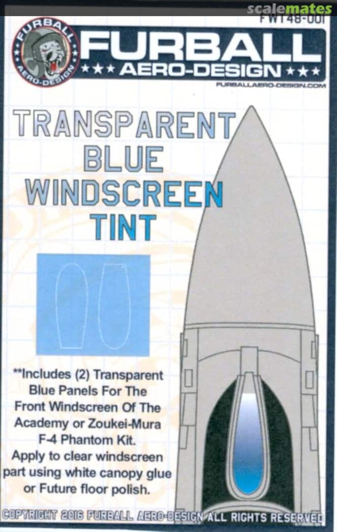 Boxart F-4 blue transparent windscreen tint FWT48-001 Furball Aero-Design Boxart F-4 blue transparent windscreen tint FWT48-001 Furball Aero-Design
