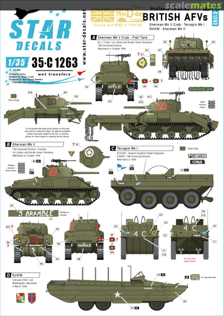 Boxart Tanks & AFVs in Holland #1 35-C1263 Star Decals Boxart Tanks & AFVs in Holland #1 35-C1263 Star Decals