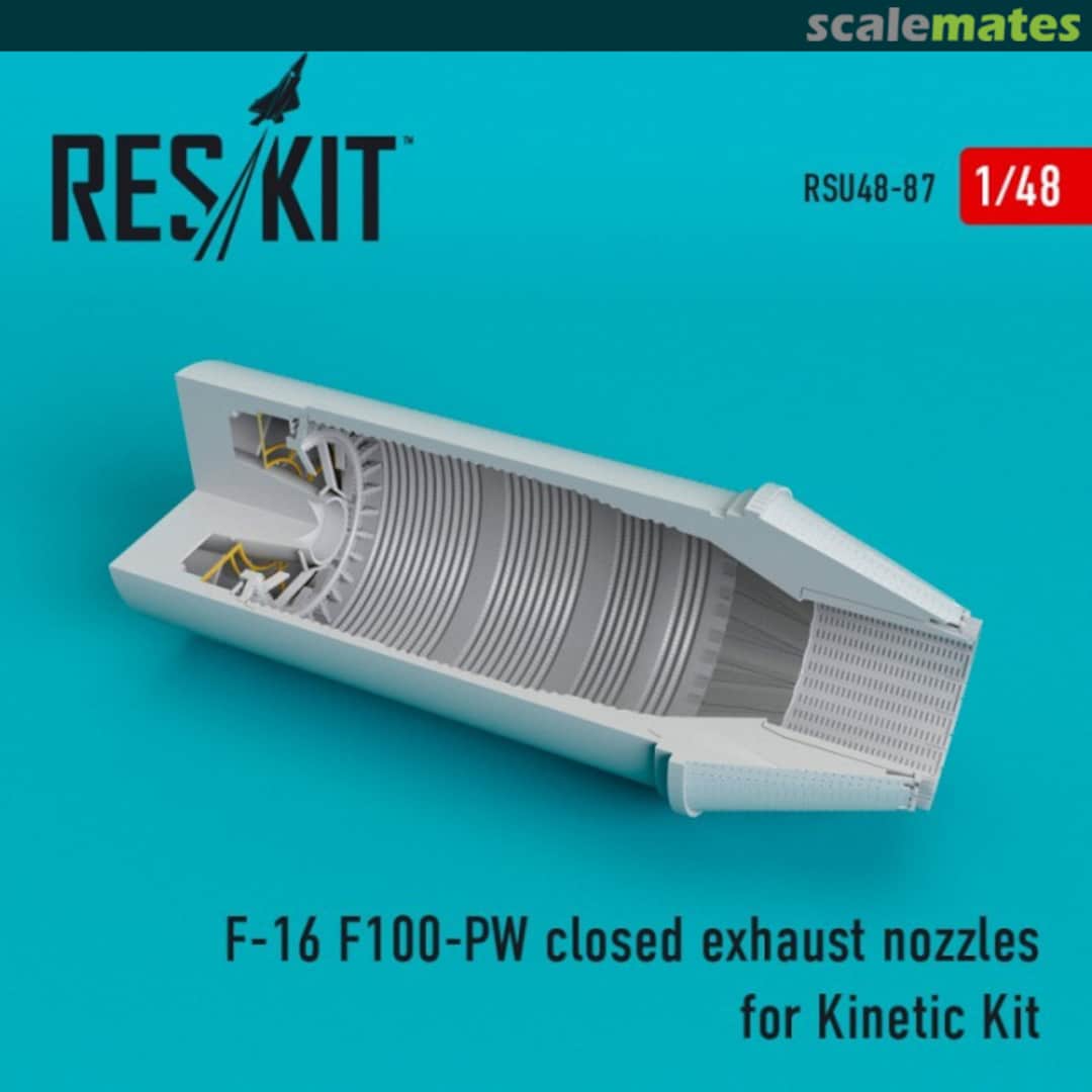 Boxart F-16 (F100-PW) closed exhaust nozzle RSU48-0087 ResKit