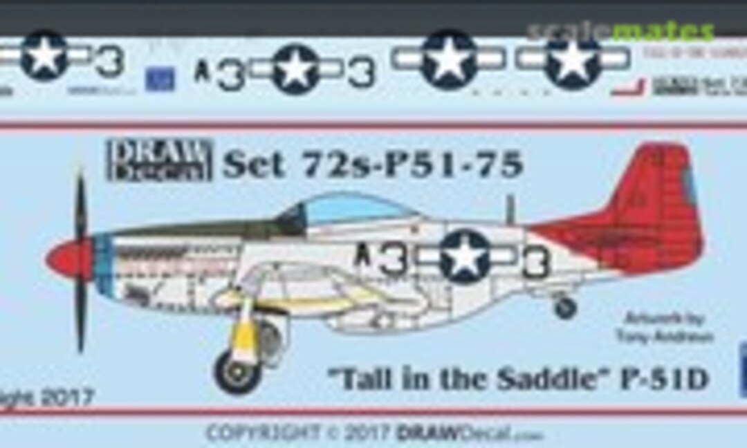 1:72 “Tall in the Saddle” P-51D (Draw Decal 72-P51-75) 72-P51-75