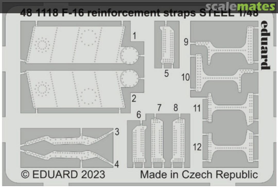 Boxart F-16 reinforcement straps STEEL 481118 Eduard