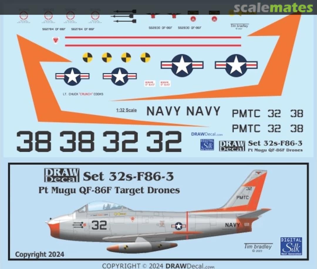 Boxart Pt Mugu QF-86F Target Drones 32-F86-03 Draw Decal Boxart Pt Mugu QF-86F Target Drones 32-F86-03 Draw Decal