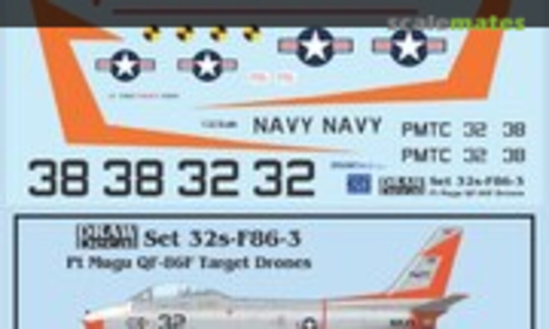1:32 Pt Mugu QF-86F Target Drones (Draw Decal 32-F86-03) 32-F86-03