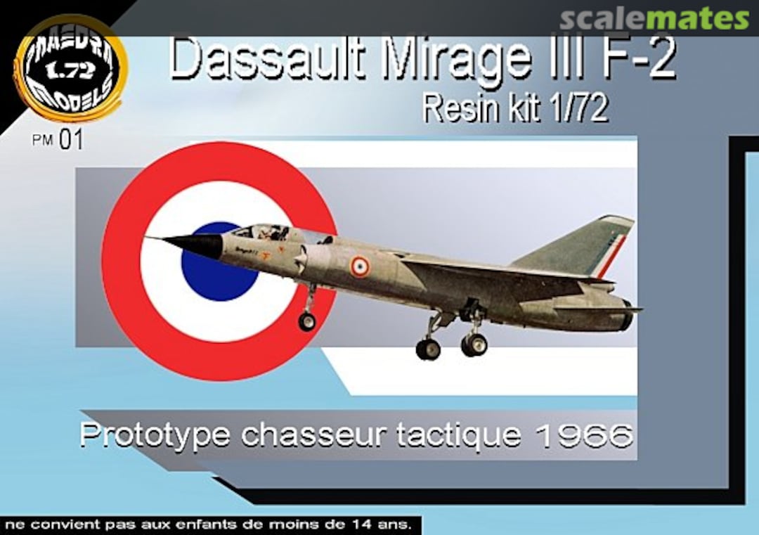 Boxart Dassault Mirage III F-2 PM01 Phaedra Models