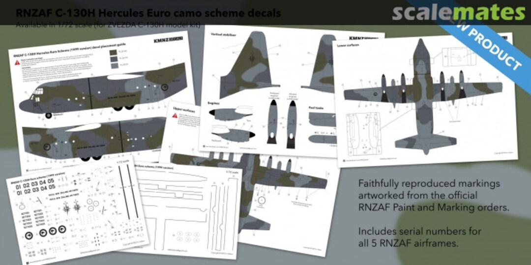 Boxart RNZAF C-130H Hercules C-130H KMNZ Decals Boxart RNZAF C-130H Hercules C-130H KMNZ Decals