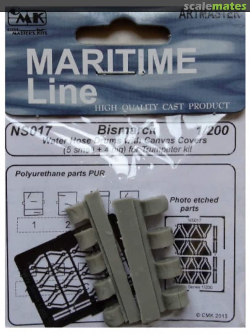 Boxart Bismarck Water Hose Drums with Canvas Covers NS017 CMK Boxart Bismarck Water Hose Drums with Canvas Covers NS017 CMK