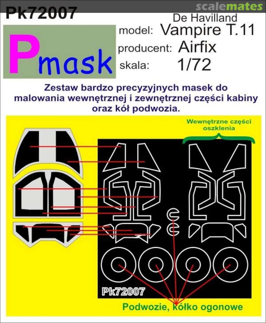 Boxart De Havilland Vampire T.11 PK72007 Pmask Boxart De Havilland Vampire T.11 PK72007 Pmask