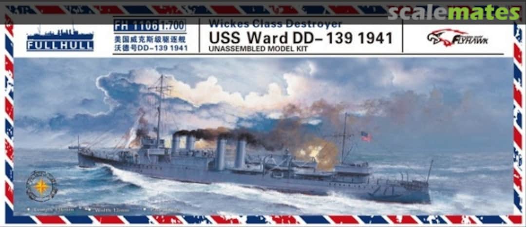 Boxart USS Ward DD-139 FH1106 FlyHawk Model