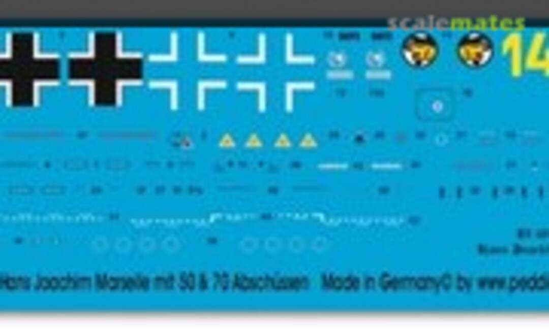 1:48 Bf 109 F-2 Lt Hans Joachim Marseille 50 & 70 Abschüssen (Peddinghaus-Decals EP 1685) EP 1685