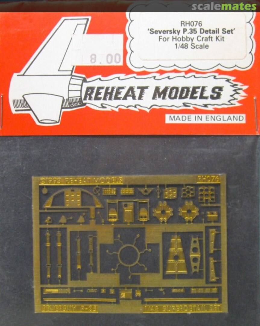 Boxart Seversky P-35 Detail Set RH076 Reheat Models Boxart Seversky P-35 Detail Set RH076 Reheat Models