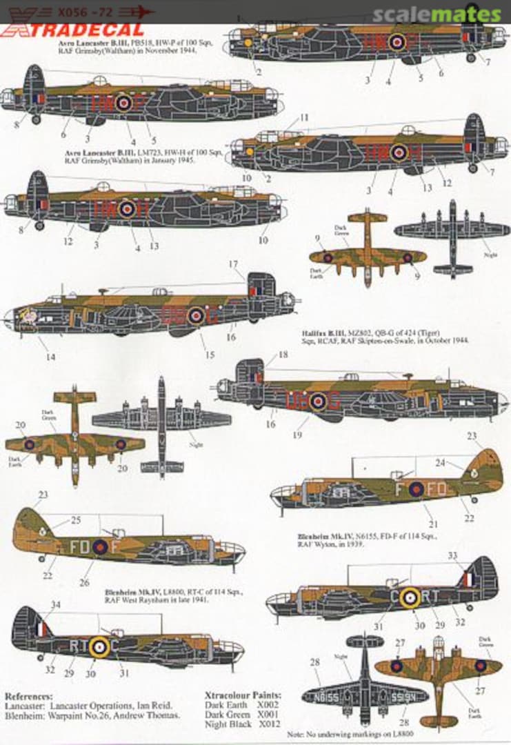 Boxart RAF Bomber Command X056-72 Xtradecal Boxart RAF Bomber Command X056-72 Xtradecal