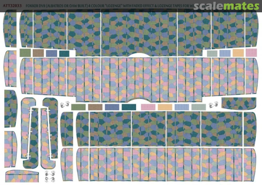 Boxart Fokker D.VII (Albatros or OAW built) 4 colour 'lozenge' ATT32033 Aviattic Boxart Fokker D.VII (Albatros or OAW built) 4 colour 'lozenge' ATT32033 Aviattic