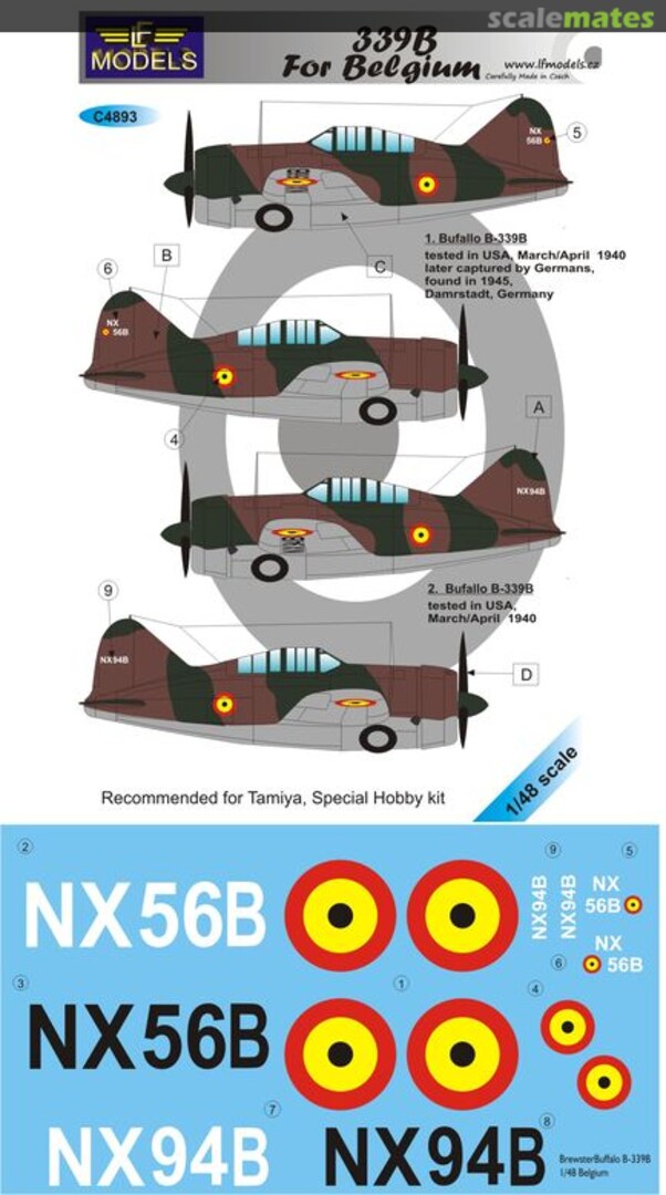 Boxart Brewster Model 339B for Belgium C4893 LF Models