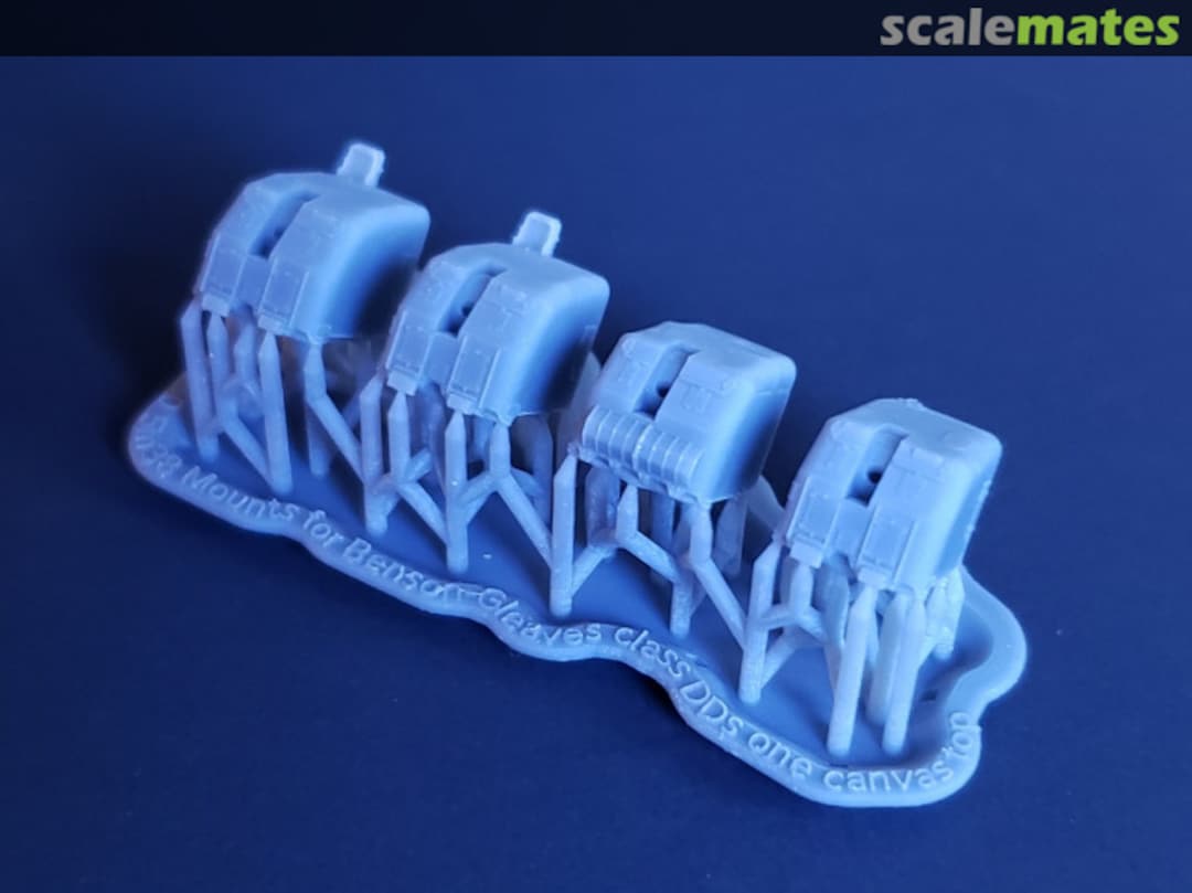 Boxart Sims-class, Benson-class and Gleaves-class 5"/38 Mounts, 1 canvas-top, 3 steel-top (turrets) 350-Benson canvas Model Monkey Boxart Sims-class, Benson-class and Gleaves-class 5"/38 Mounts, 1 canvas-top, 3 steel-top (turrets) 350-Benson canvas Model Monkey