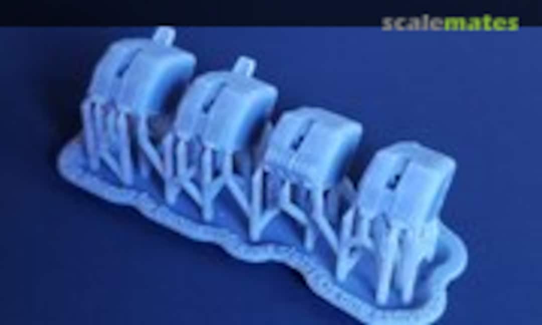 1:350 Sims-class, Benson-class and Gleaves-class 5"/38 Mounts, 1 canvas-top, 3 steel-top (turrets) (Model Monkey 350-Benson canvas) 350-Benson canvas