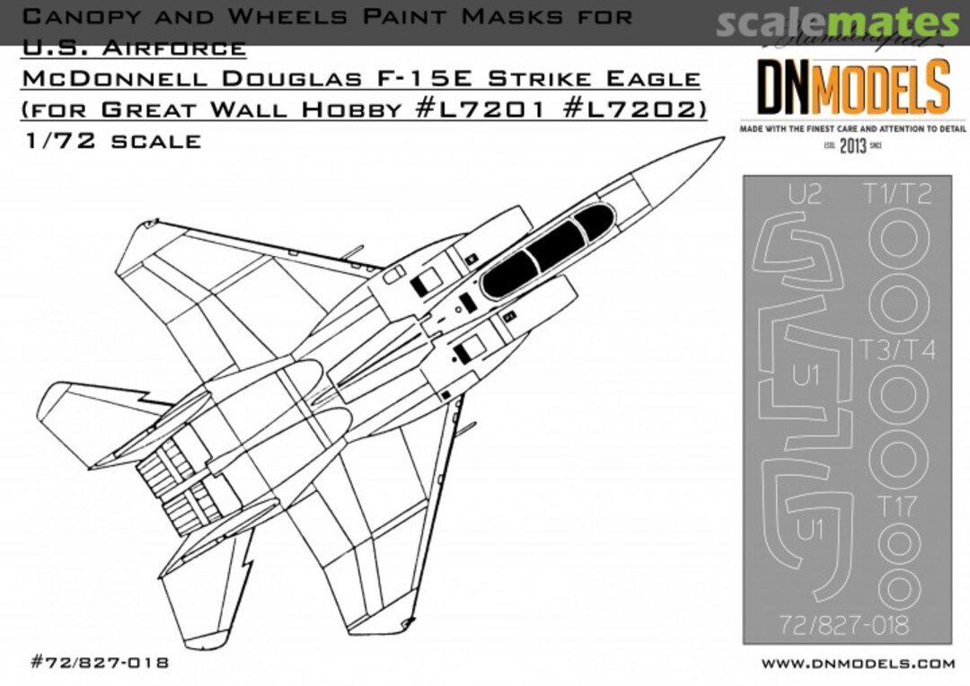 Boxart F-15E Canopy & Wheels Paint Masks 1/72 72/827-018 DN Models Boxart F-15E Canopy & Wheels Paint Masks 1/72 72/827-018 DN Models