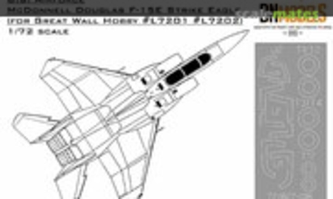 1:72 F-15E Canopy & Wheels Paint Masks 1/72 (DN Models 72/827-018) 72/827-018