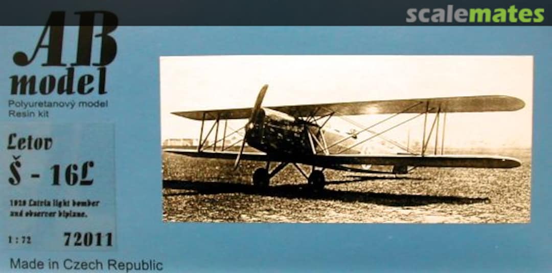 Boxart Letov S-16L 72011 AB model Boxart Letov S-16L 72011 AB model