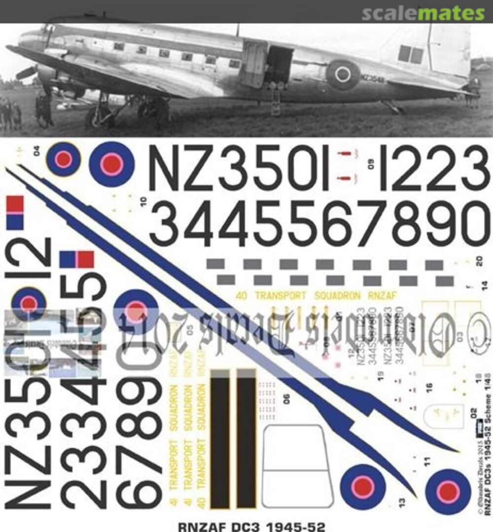 Boxart RNZAF DC-3 1945-52 OMD0851 Oldmodels Decals Boxart RNZAF DC-3 1945-52 OMD0851 Oldmodels Decals