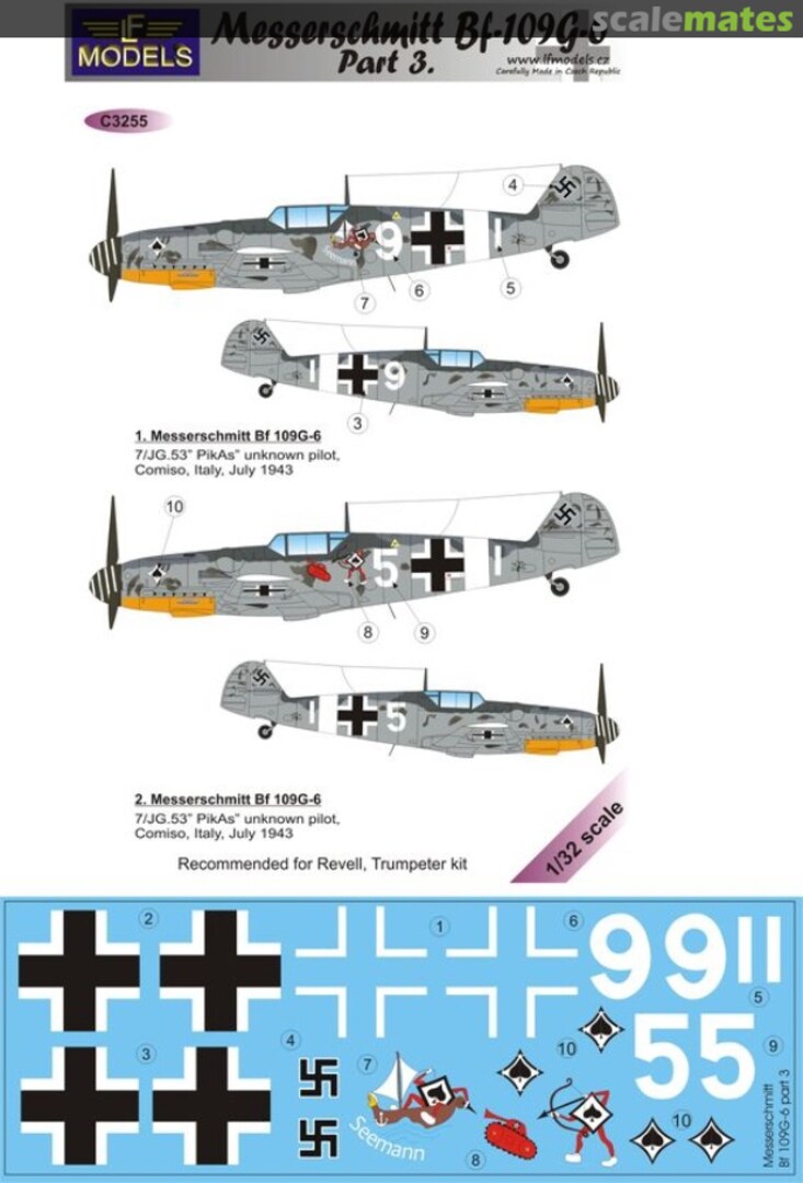 Boxart Messerschmitt Bf-109G-6 C3255 LF Models Boxart Messerschmitt Bf-109G-6 C3255 LF Models