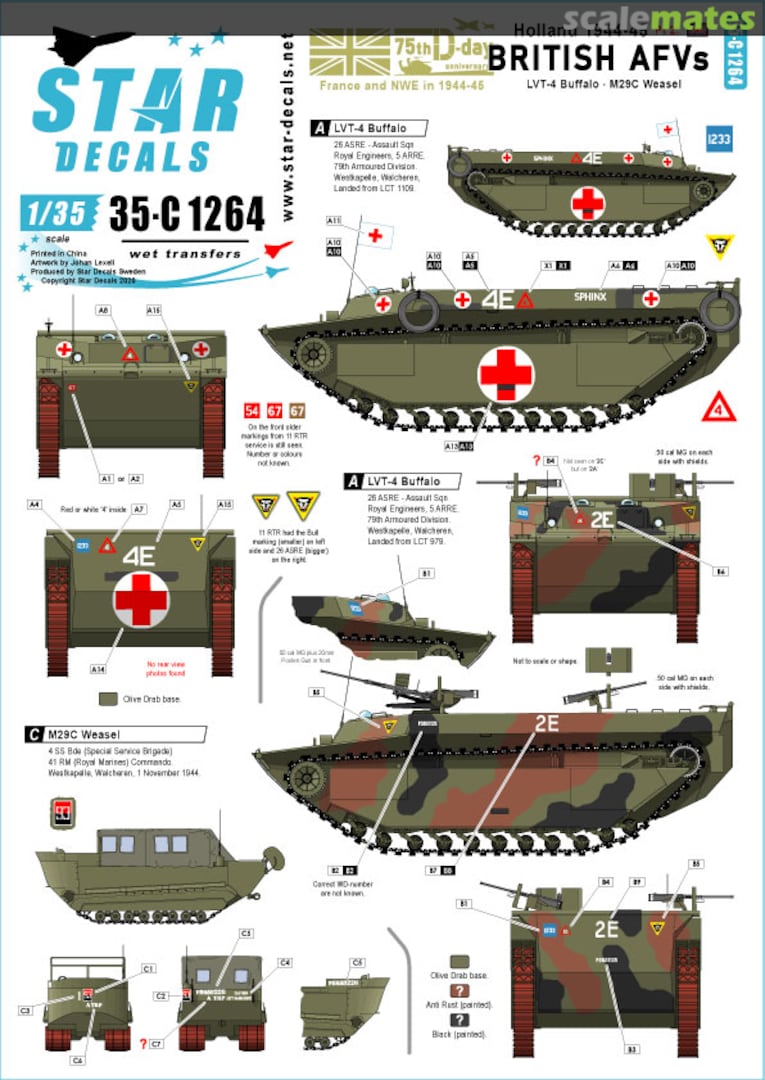 Boxart Tanks & AFVs in Holland #2 35-C1264 Star Decals Boxart Tanks & AFVs in Holland #2 35-C1264 Star Decals