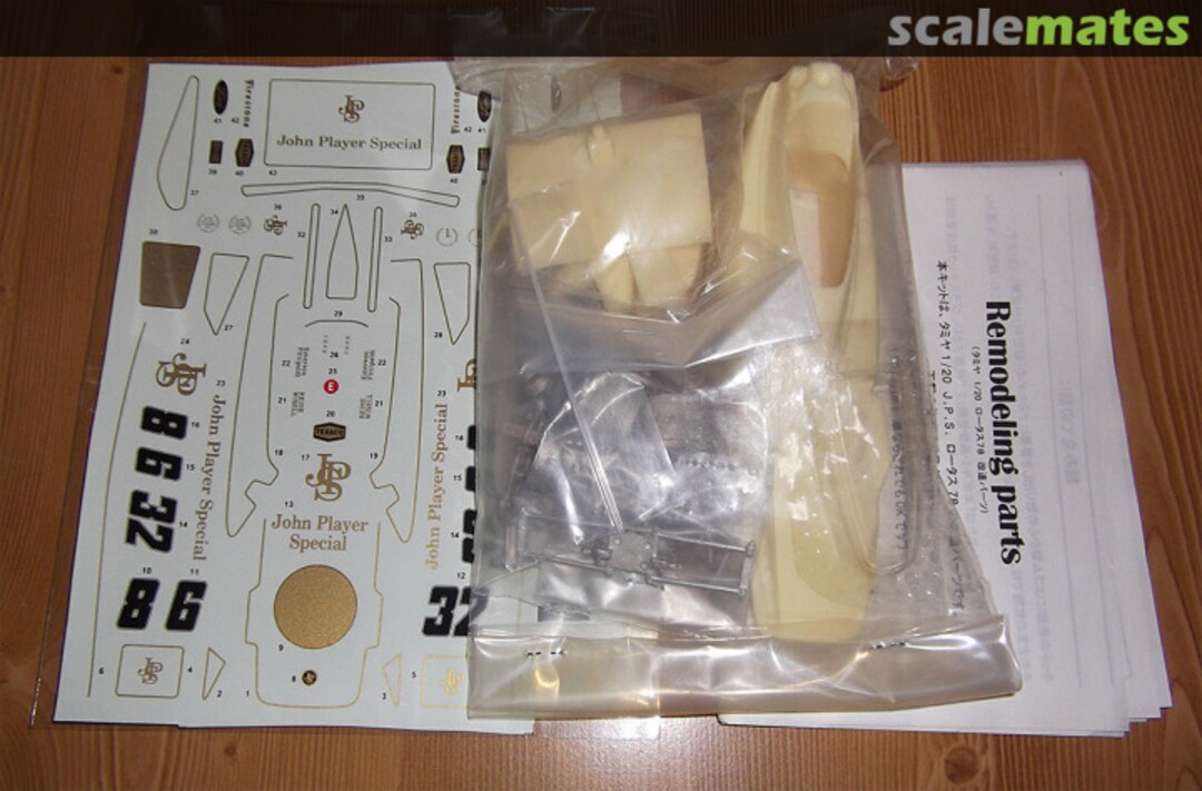 Contents Lotus 72D Remodeling Parts 20006 Factory T'z Contents Lotus 72D Remodeling Parts 20006 Factory T'z
