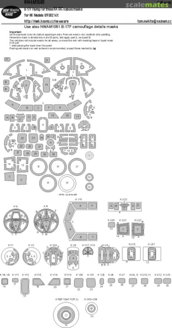 Boxart B-17F Flying Fortress BASIC kabuki masks NWAM1049 New Ware Boxart B-17F Flying Fortress BASIC kabuki masks NWAM1049 New Ware