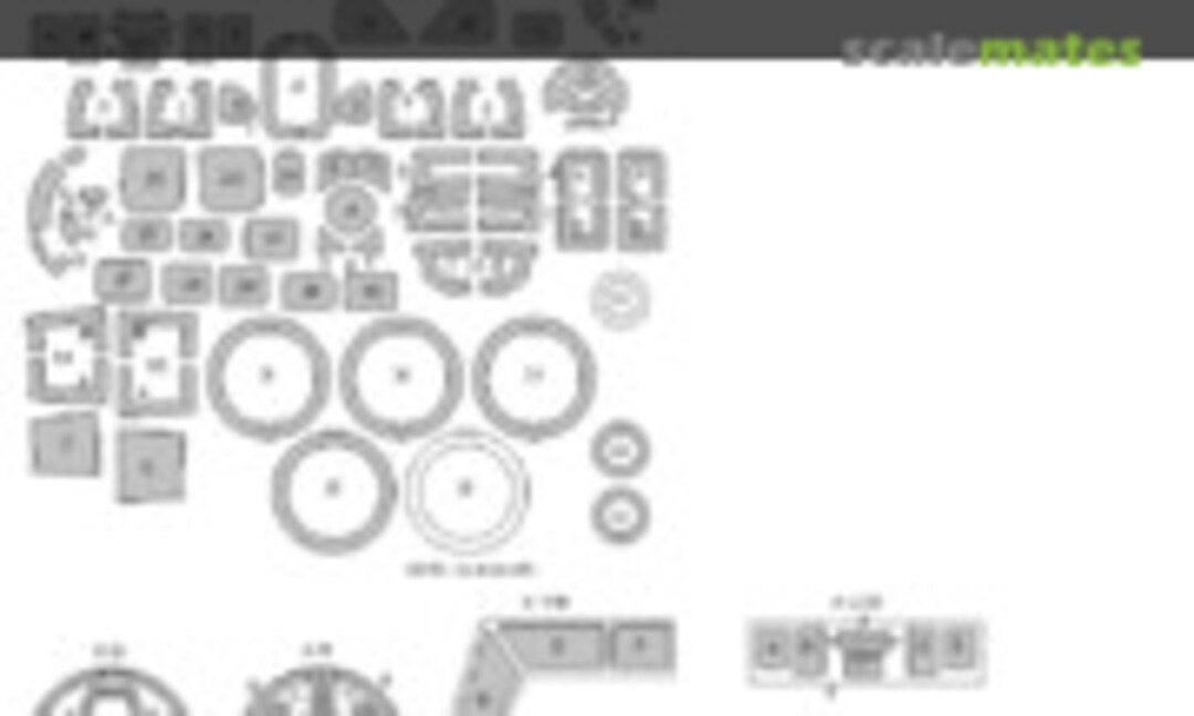 1:48 B-17F Flying Fortress BASIC kabuki masks (New Ware NWAM1049) NWAM1049