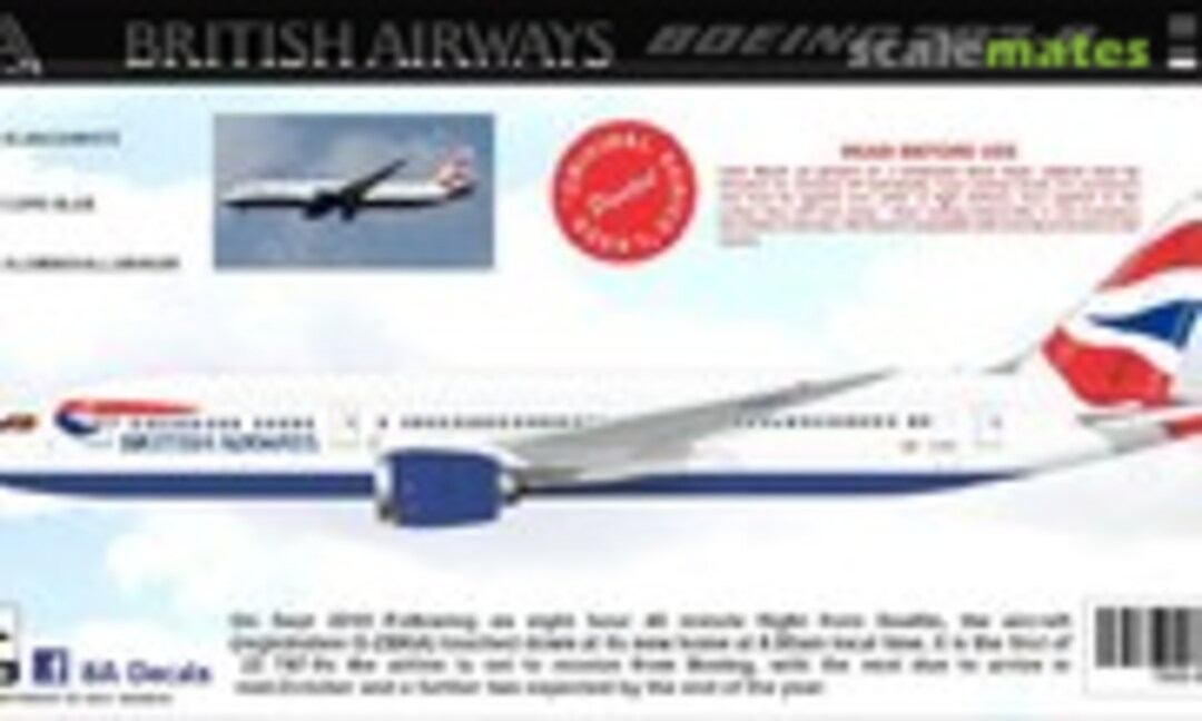 1:144 British Airways Boeing 787-9 (8aDecs 7909-836-144) 7909-836-144