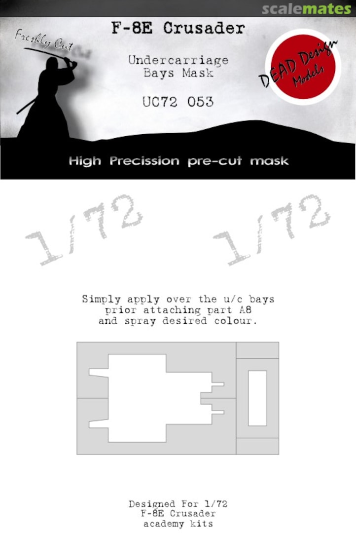 Boxart Vought F-8 E Crusader - Undercarriage Bays Masks UC72053 DEAD Design Models Boxart Vought F-8 E Crusader - Undercarriage Bays Masks UC72053 DEAD Design Models