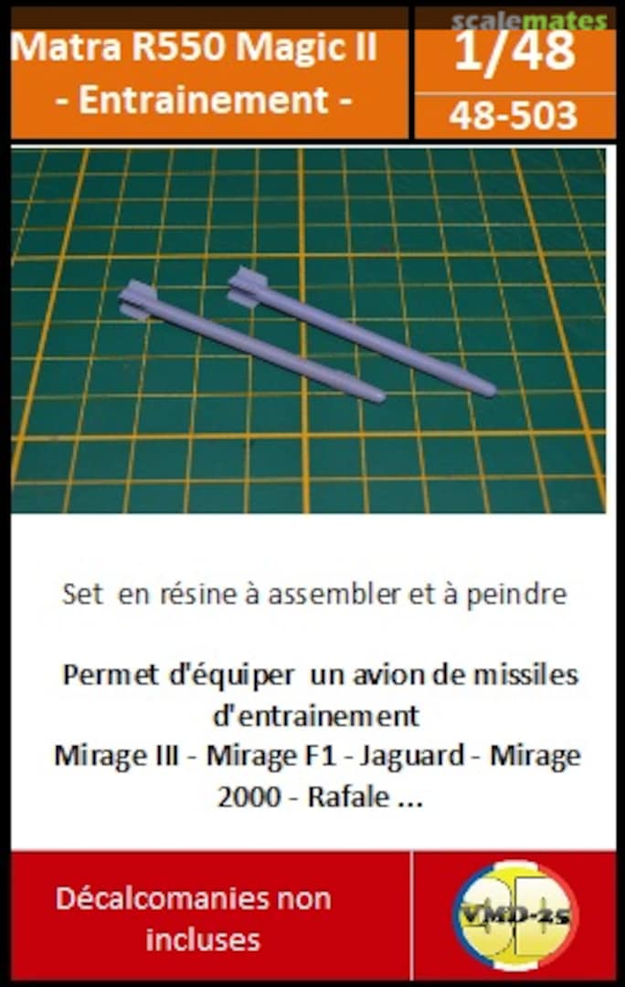 Boxart Missile Air to Air - Matra R550 Magic II "Entrainement" 48-503 VMD25_3D Boxart Missile Air to Air - Matra R550 Magic II "Entrainement" 48-503 VMD25_3D