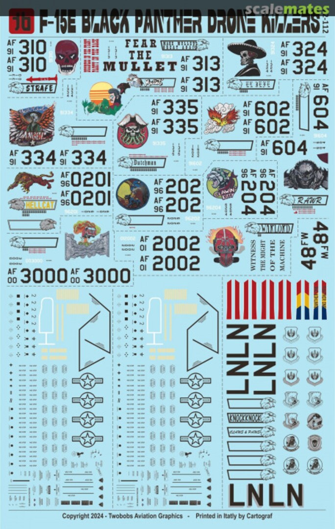 Contents F-15E Black Panther Drone Killers 72-112 TwoBobs Aviation Graphics