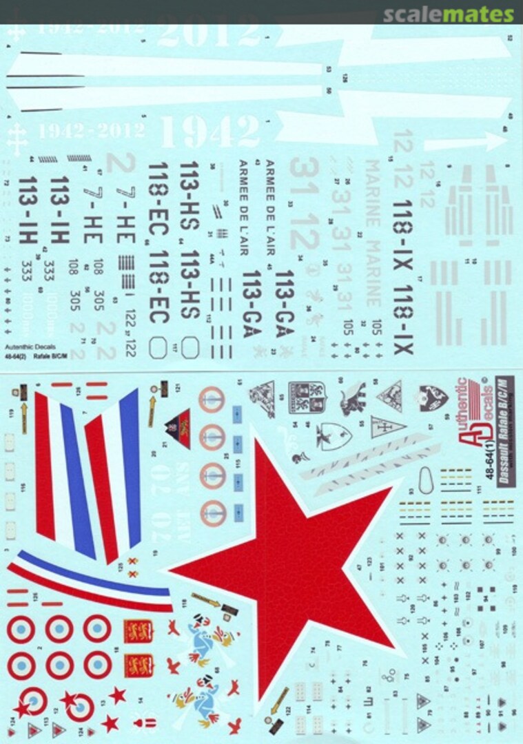 Boxart Dassault Rafale B/C/M 48-64 Authentic Decals