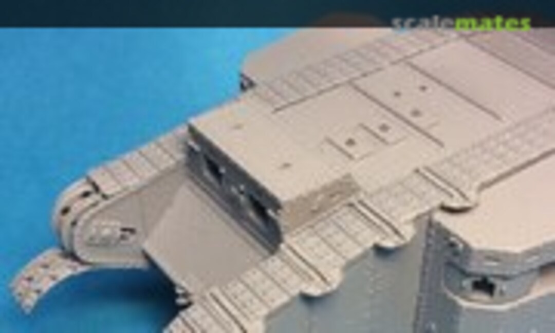 1:72 Tracks with grouser spuds for the WWI tank Mk.I/Mk.II Male/Female (J.K. Resin JKT 72002)