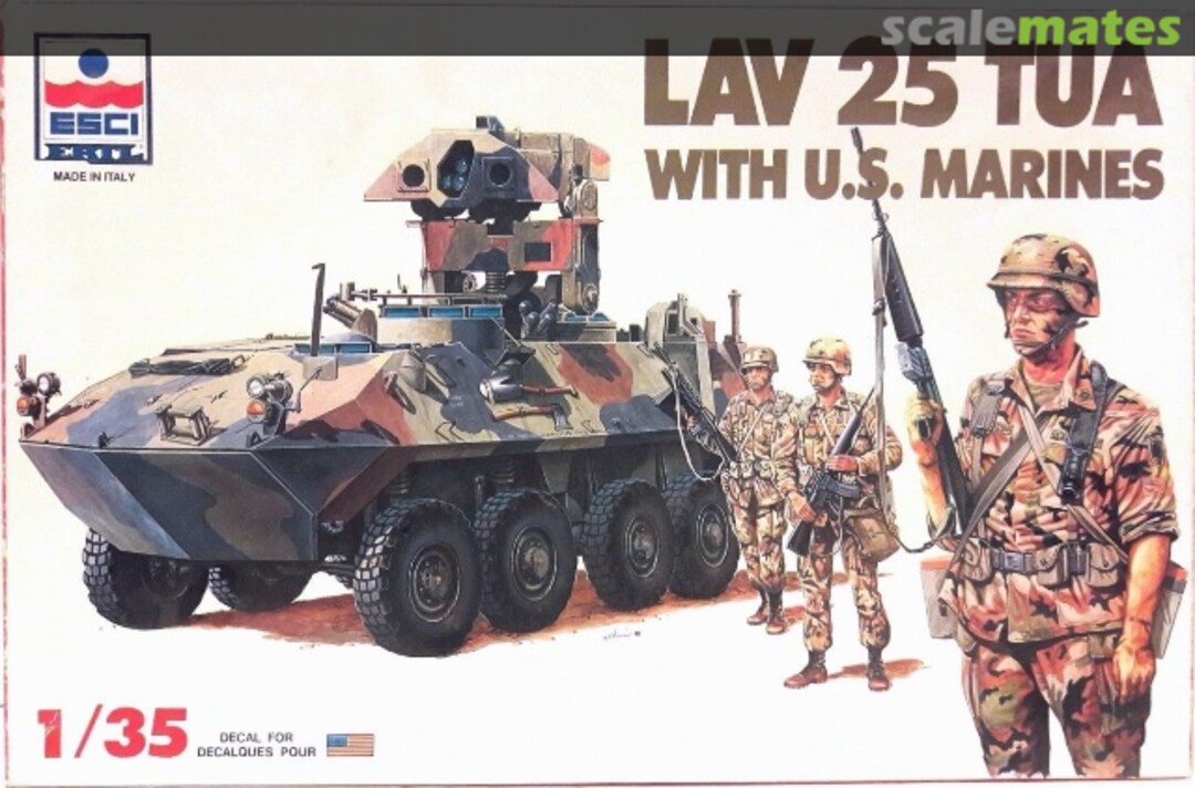 Boxart LAV-25 TUA with U.S. Marines 5028 ESCI/ERTL Boxart LAV-25 TUA with U.S. Marines 5028 ESCI/ERTL