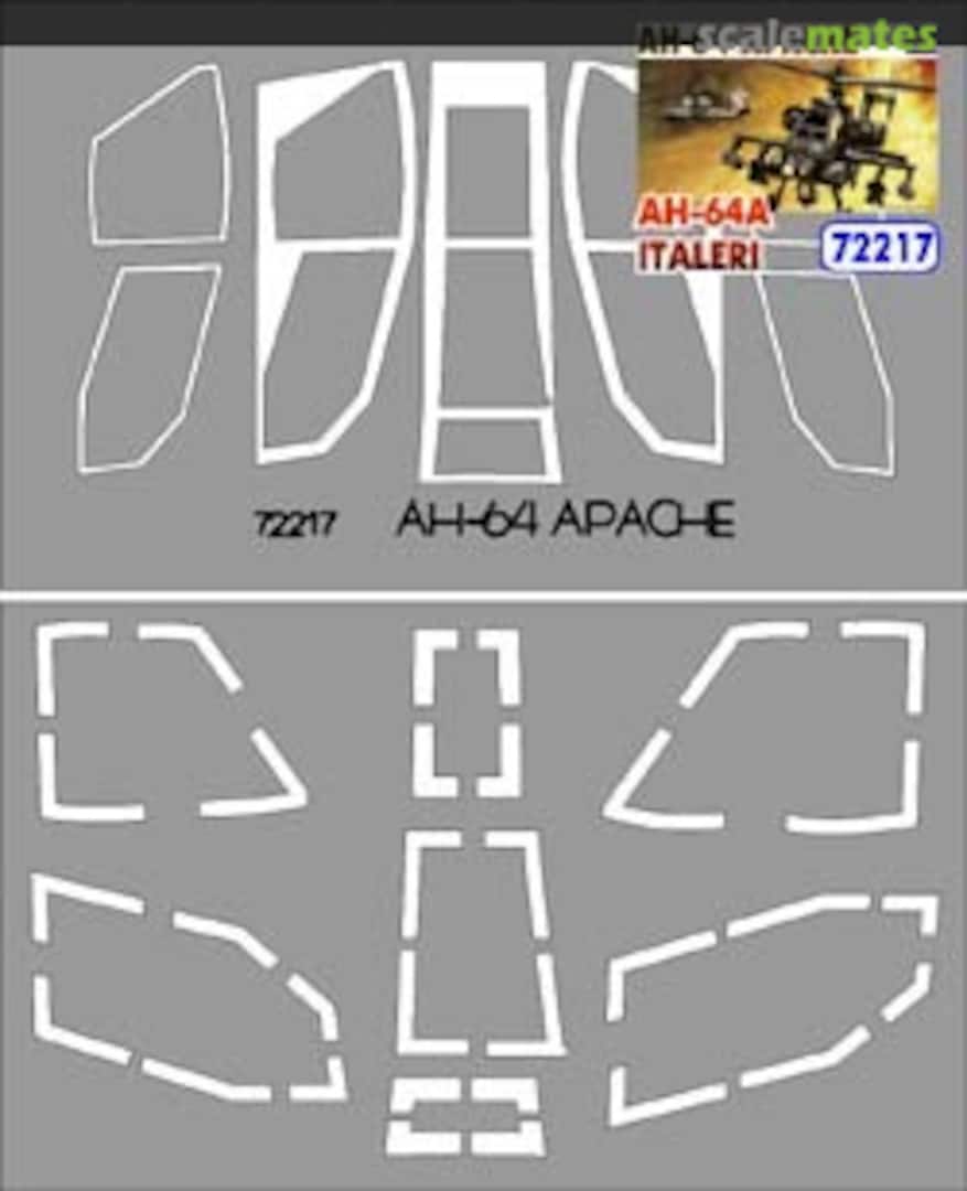 Boxart Mask for AH-64A Apache 72217 Hobby Plus